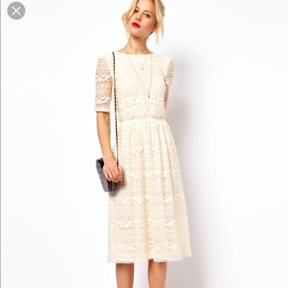 ASOS | lace midi dress